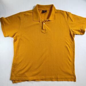 Steve & Barry's Polo  Men's XL MUSTARD Yellow 100% Cotton 2- Button